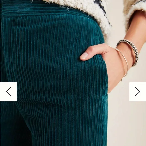 Anthropologie Pilcro Ultra High-Rise Wide-Leg Corduroy Pants Size 30 - Picture 2 of 15